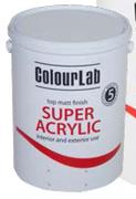 Colourlab Super Acrylic (White) Paint Interior/Exterior Matt-5L