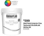 Colourlab Fine Textured Wall Paint Exterior (White)-20L
