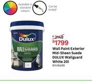Dulux Wallguard (White) Mid Sheen Suede Exterior Wall Paint-20L