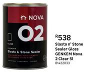 Genkem Nova 2 (Clear) Gloss Slasto n Stone Sealer-5L