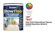 Duram Snowfloor (White) Polyurethane Topcoat Floor Paint-5L
