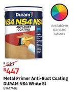 Duram NS4 (White) Anti Rust Coating Metal Primer-5L