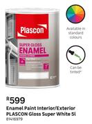 Plascon Gloss Super (White) Interior/Exterior Enamel Paint-5L