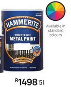 Hammerite Direct To Rust Metal Paint Smooth (Silver)-5L