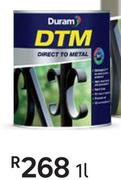 Duram DTM Smooth Black Metal Paint-1L