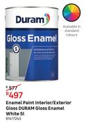 Duram Gloss Enamel Gloss Interior/Exterior Enamel Paint-5L
