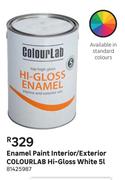 Colourlab Hi Gloss (White) Interior/Exterior Enamel Paint-5L