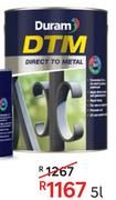 Duram DTM Smooth Black Metal Paint-5L