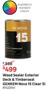 Genkem Nova 15 (Clear) Deck & Timberseal Exterior Wood Sealer-5L