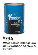 Woodoc 30 (Clear) Low Gloss Exterior Wood Sealer-5L