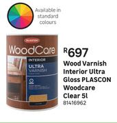 Plascon Woodcare (Clear) Interior Ultra Gloss Wood Varnish-5L