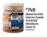 Plascon Woodcare (Clear) Interior Suede Wood Varnish-5L