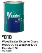 Woodoc 50 Weather & UV Resistant Gloss Exterior Wood Sealer-5L