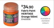 Heritage Orange Fabric Paint-100ml