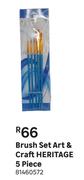 Heritage 5 Piece Art & Craft Brush Set
