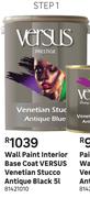 Versus Venetian Stucco Antique Black Base Coat Wall Paint (Interior)-5L