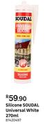 Soudal Universal Silicone (White)-270ml