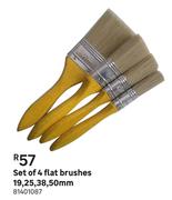 Set Of 4 Flat Brushes 81401087-Per Set