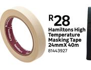 Hamiltons High Temperature Masking Tape 81443927 24mm X 40m