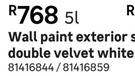 Plascon Wall Paint Exterior Sheen Double Velvet White-5Ltr