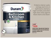 Duram Bathroom & Kitchen (Pastel White) Anti Bacterial Interior Paint 81417122-2.5L