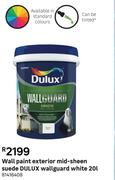 Dulux Wallguard White Suede Mid Sheen Exterior Wall Paint 81416408-20L