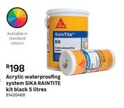 Sika Rain Tite Kit Black Acrylic Waterproofing System 81420468-5L