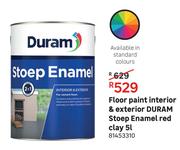 Duram Stoep Enamel Red ClayInterior & Exterior Floor Paint 81453310-5L
