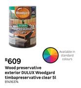 Dulux Woodgard Timbapreservative Clear Exterior Wood Preservative 81416374-5L