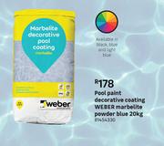 Weber Marbelite Powder BlueDecorative Coating Pool Paint 81454330-20Kg