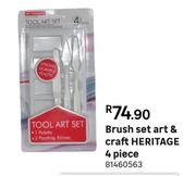 Heritage Art & Craft 4 Piece Brush Set 81460563