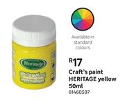 Heritage Yellow Craft's Paint 81460597-50ml