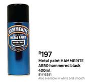 Hammerite Aero Hammered Black Metal Paint 81416381-400ml
