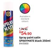 Spraymate Black Satin Spray Paint 81415950-250ml