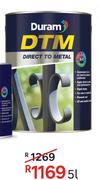 Duram DTM Smooth Black Metal Paint 81417184/81459481-5L