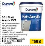 Duram 5Ltr Cena White Matt Acrylic PVA