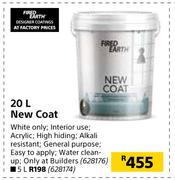 Fired Earth 20Ltr New Coat