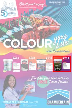 Chamberlains : Colour Your Life (13 Aug - 19 Aug 2018), page 1