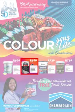 Chamberlains : Colour Your Life (13 Aug - 19 Aug 2018), page 1