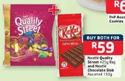 Nestle Quality Street Bag-425g & Nestle Chocolate Slab Assorted-150g