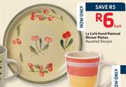 Le Cafe Hand Painted Dinner Plates