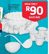 Le Cafe 27-Piece Party Punch Bowl Set
