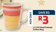 Le Cafe Hand Painted Coffee Mug
