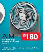 AIM 20cm High Velocity Plastic Fan AHV20P