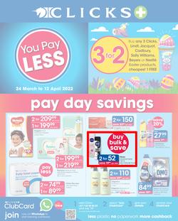 Clicks : You Pay Less (24 March - 12 April 2022), page 1
