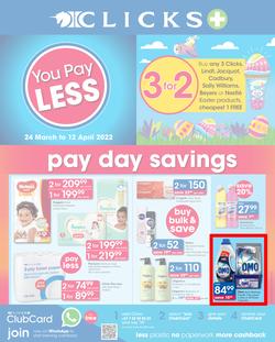Clicks : You Pay Less (24 March - 12 April 2022), page 1