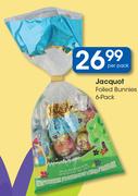 Jacquot Foiled Bunnies 6 Pack-Per Pack