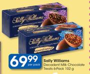 Sally Williams Decadent Milk Chocolate Treats 6 Pack-102g Per Pack