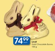 Lindt Gold Chocolate Bunny-100g Each