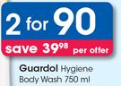Guardol Hygiene Body Wash-For 2 x 750ml